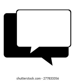 Chat bubble icon symbol for chat, message and communication in a glyph pictogram illustration