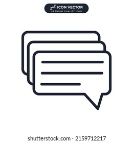 Chat Bubble icon symbol template for graphic and web design collection logo vector illustration