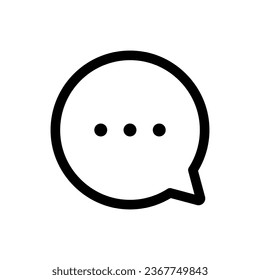Chat-Bubble-Symbol im trendigen, flachen Stil einzeln auf weißem Hintergrund. Chat Bubble Silhouette Symbol für Ihr Website-Design, Logo, App, UI. Vektorgrafik, EPS10.