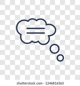 Chat bubble icon. Trendy linear Chat bubble logo concept on transparent background from Communication collection