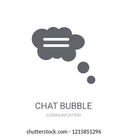 Chat bubble icon. Trendy Chat bubble logo concept on white background from Communication collection. Suitable for use on web apps, mobile apps and print media.