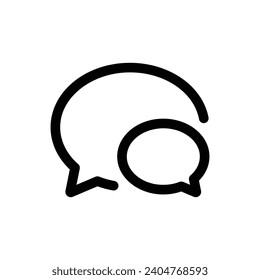 Chat Bubble icon in trendy outline style isolated on white background. Chat Bubble silhouette symbol for your website design, logo, app, etc.