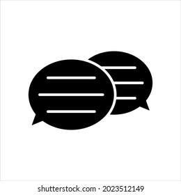Chat bubble icon vector graphic illustration