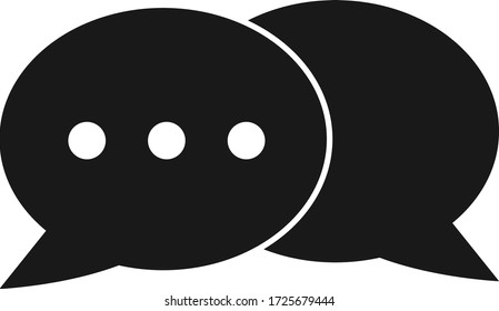 Chat bubble icon vector illustration  