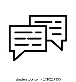 Chat Bubble Icon vector image. Can be used for phone and tablet. Suitable for mobile apps, web apps and print media.