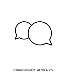 Chat bubble icon Vector logo set flat