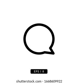 Chat Bubble Icon Vector - Sign or Symbol