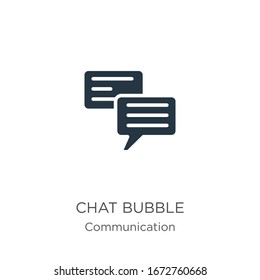 Chat bubble icon vector. Trendy flat chat bubble icon from communication collection isolated on white background. Vector illustration can be used for web and mobile graphic design, logo, eps10