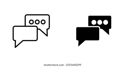 Chat bubble icons for app and websites.