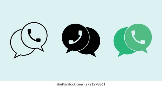 Chat bubble icons. Message icons