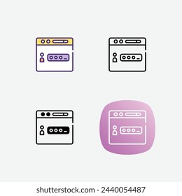 Chat Bubble icons set in 4 different style vector illustration