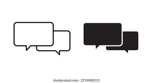 Chat Blasen Symbole, Vektorsymbole. gefülltes flaches Zeichen