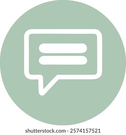 Chat Bubble Illustration for Communication Concepts, Ideal for Customer Service Projects