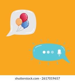Chat bubble illustration, chat message