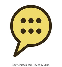 Imagen de burbujas de chat en forma de círculo con un color amarillo claro.