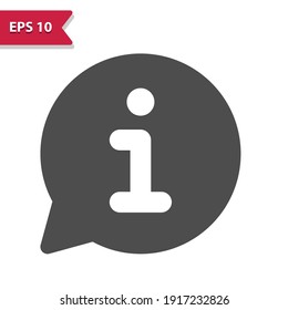 Chat Bubble with Info Icon. Professional, pixel perfect icon, EPS 10 format.