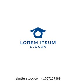 Chat bubble, info sign elements. Education sign. Student hat symbol,eps 10