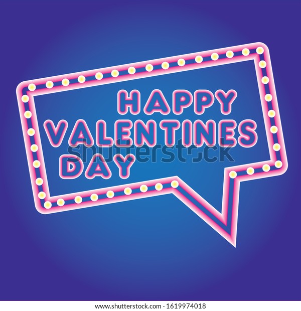 Chat Bubble Inscription Valentines Day Design Stock Vector Royalty Free