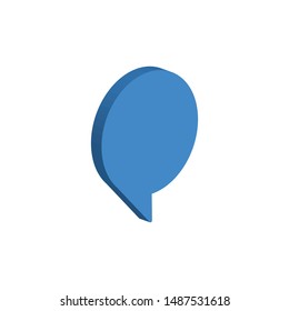 Chat Bubble Isometric Icon Isolated On White Background. 3D Speech Bubble Symbol Modern, Simple, Vector, Icon For Website Design, Mobile App, UI. Vector Illustration