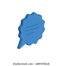 Chat Bubble Isometric Icon Isolated On White Background. 3D Speech Bubble Symbol Modern, Simple, Vector, Icon For Website Design, Mobile App, UI. Vector Illustration