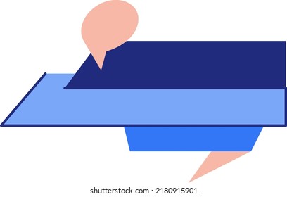 Chat bubble label isolated on white.