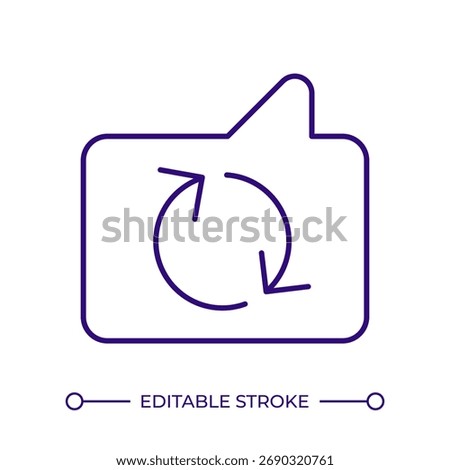 Chat bubble line color icon. Message, chatting. Communication technology, online. Refreshing sign, processing. Isolated vector illustration. Flat colorful symbol design. Editable stroke