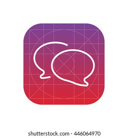 chat bubble line icon