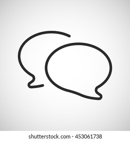 chat bubble line icon