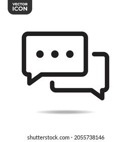 chat bubble line icon. high quality icons suitable for business and communication graphic assets, web design, applications, software, print media, etc. EPS 10 vector icon on a white background.