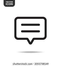 chat bubble line icon. high quality icons suitable for business and communication graphic assets, web design, applications, software, print media, etc. EPS 10 vector icon on a white background.