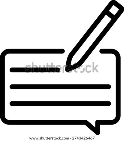 chat bubble line icon illustration vector