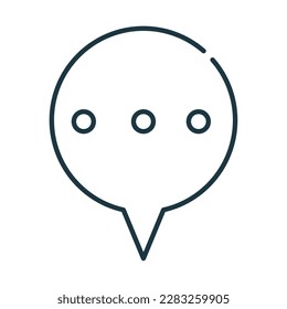 chat bubble line icon isolated design