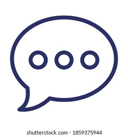 chat bubble line icon, outline vector illustration.