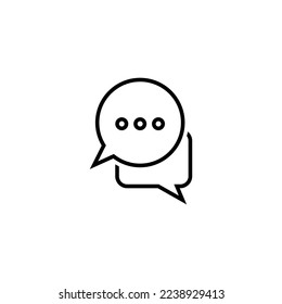 Icono de línea de burbuja de chat. vector de icono de burbuja de voz. Símbolo de icono de mensajes de conversación ilustración vectorial