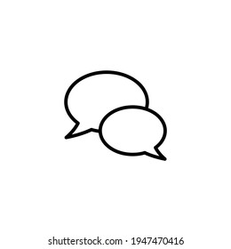 Chat bubble line icon symbol. Comment icon vector illustration