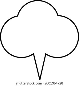Chat Bubble Line Icons.Line chat icons for flat design. Talk baloon icons isolated. Chat speech bubble icons. Chat box clipart.