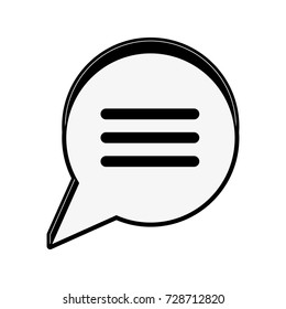 chat bubble with lines icon image 