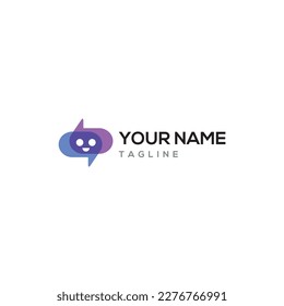 Diseño del logotipo Chat Bubble para un logotipo basado en tecnología moderna.