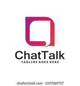 chat bubble logo icon vector illustration