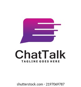 chat bubble logo icon vector illustration