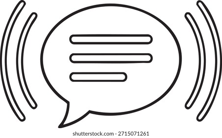 Icono de conversación de comunicación de mensajes de burbuja de chat