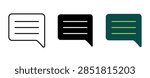 Chat bubble message conversation line silhouette and color vector icon set Clipart