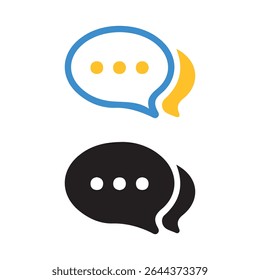 Chat bubble message icon sign. Comment icon speech bubble symbol. vector illustration eps 10
