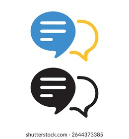 Chat bubble message icon sign. Comment icon speech bubble symbol. vector illustration eps 10