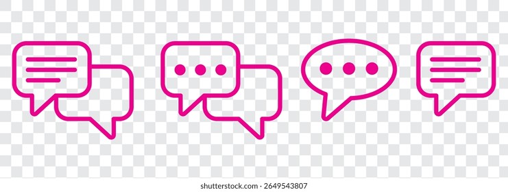 Vector de signo de icono de mensaje de burbuja de chat