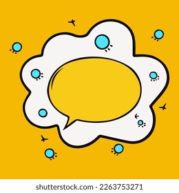 Burbuja de chat. Ilustración del mensaje. Concepto de habla.