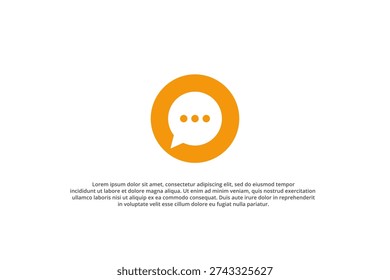 chat bubble message logo of letter o