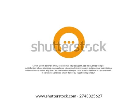 chat bubble message logo of letter o