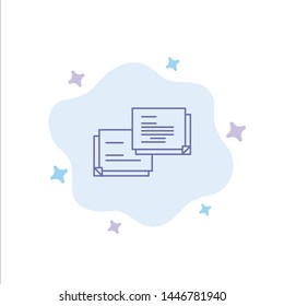 Chat, Bubble, Message, Popup Blue Icon on Abstract Cloud Background