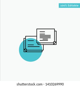 Chat, Bubble, Message, Popup turquoise highlight circle point Vector icon